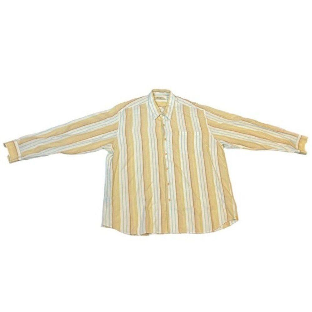 Tommy Bahama‎ Mens XXL 100% Tencel Yellow Shirt XXL